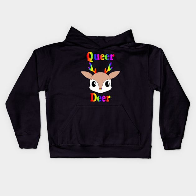 Queer Deer Kids Hoodie by DecemberGypsy